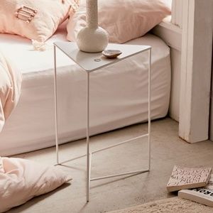 Urban Outfitters White Triangle Side Table